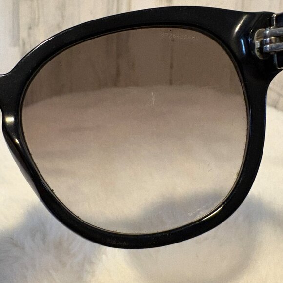 PRADA Round Sunglasses Black Frames Smoke Lens - Picture 12 of 14